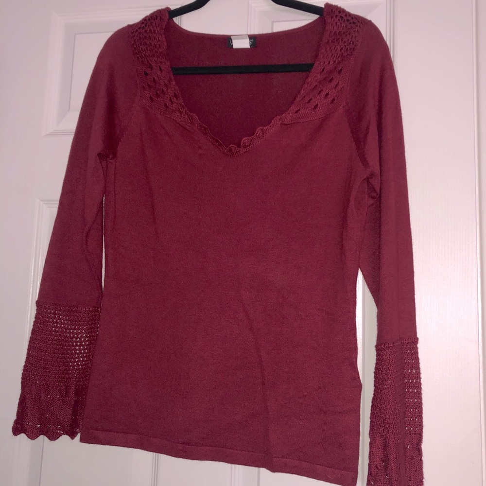 Venus crochet detail sweater